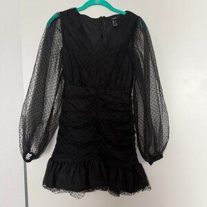 Black Polka Dot Dress, Small